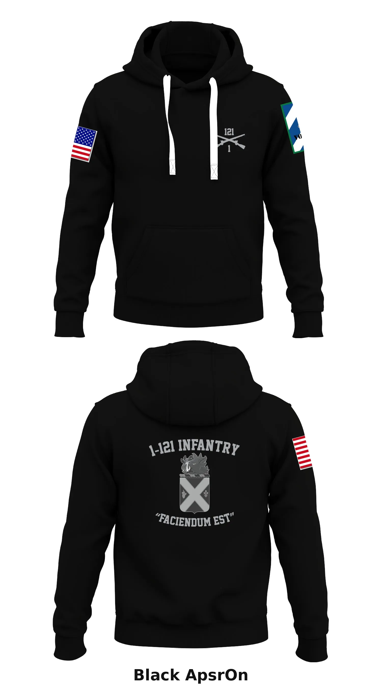 1-121st IN REGIMENT Store 1  Core Men's Hooded Performance Sweatshirt - ApsrOn