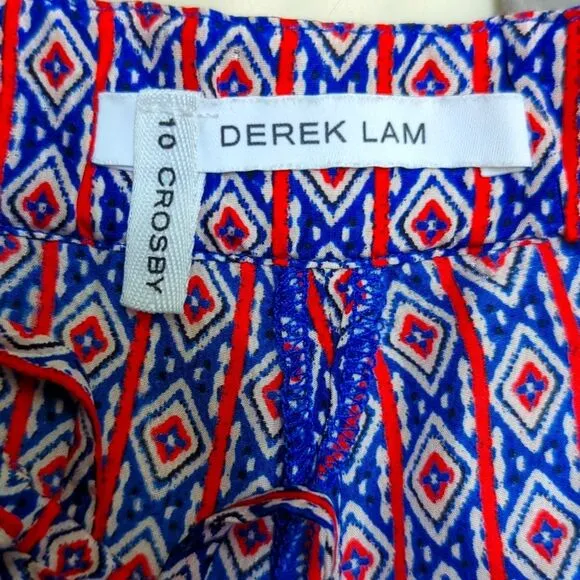 10 Crosby Derek Lam Silk Soft  Geometric Shorts S