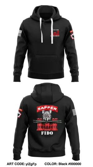 1st PLT 57th Sapper Company Store 1  Core Men's Hooded Performance Sweatshirt - yIZgFp