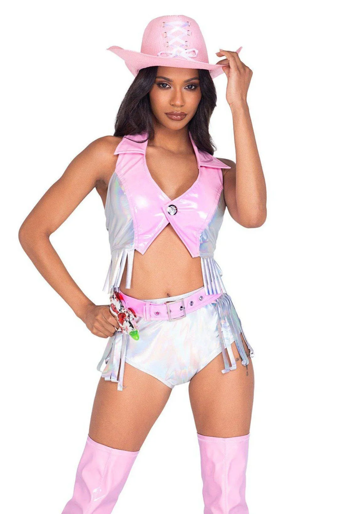 3 Piece Sexy Space Cowgirl Costume
