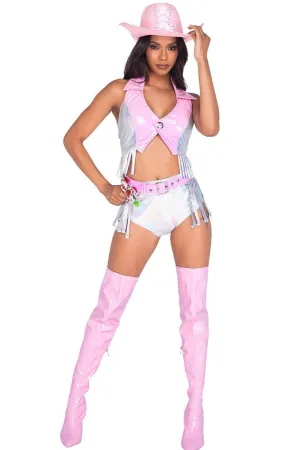 3 Piece Sexy Space Cowgirl Costume