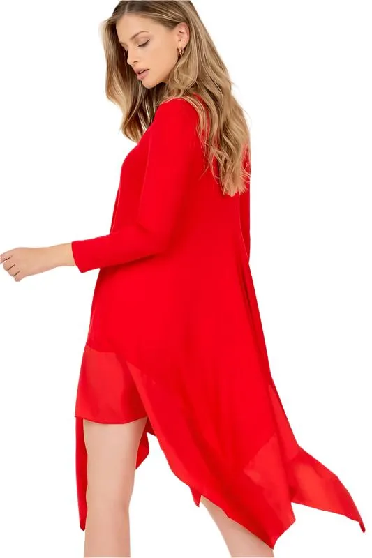 3/4 SLEEVE Asymmetrical Dress