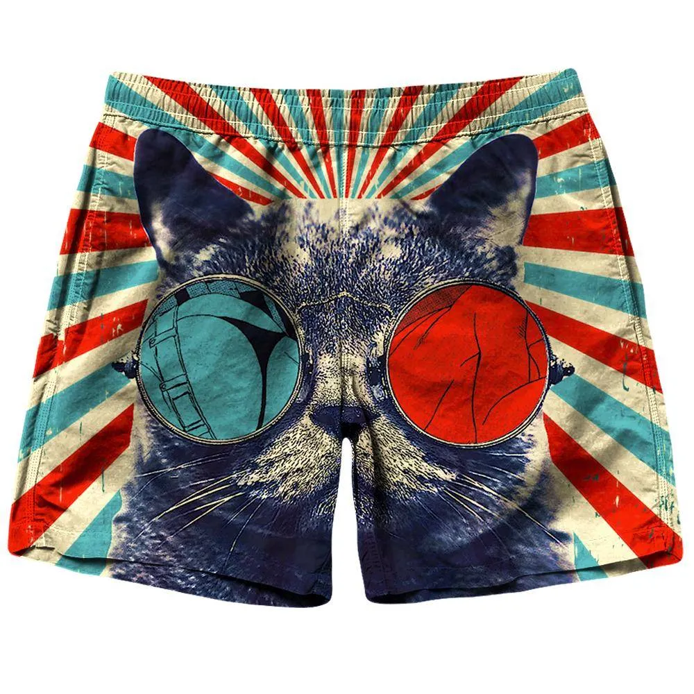 3D Cat Shorts