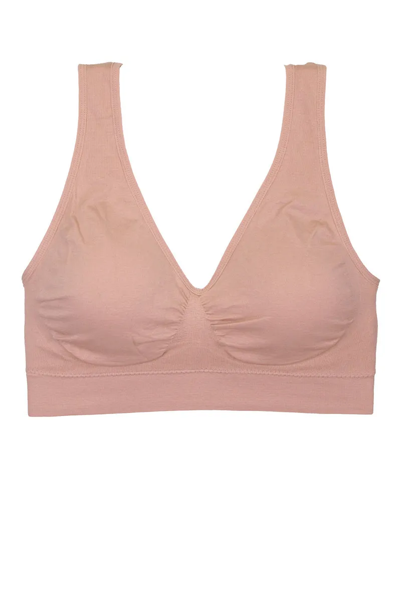 72147 6 Piece Breathable Microfiber Bra with Padding Seamless Magic Bra