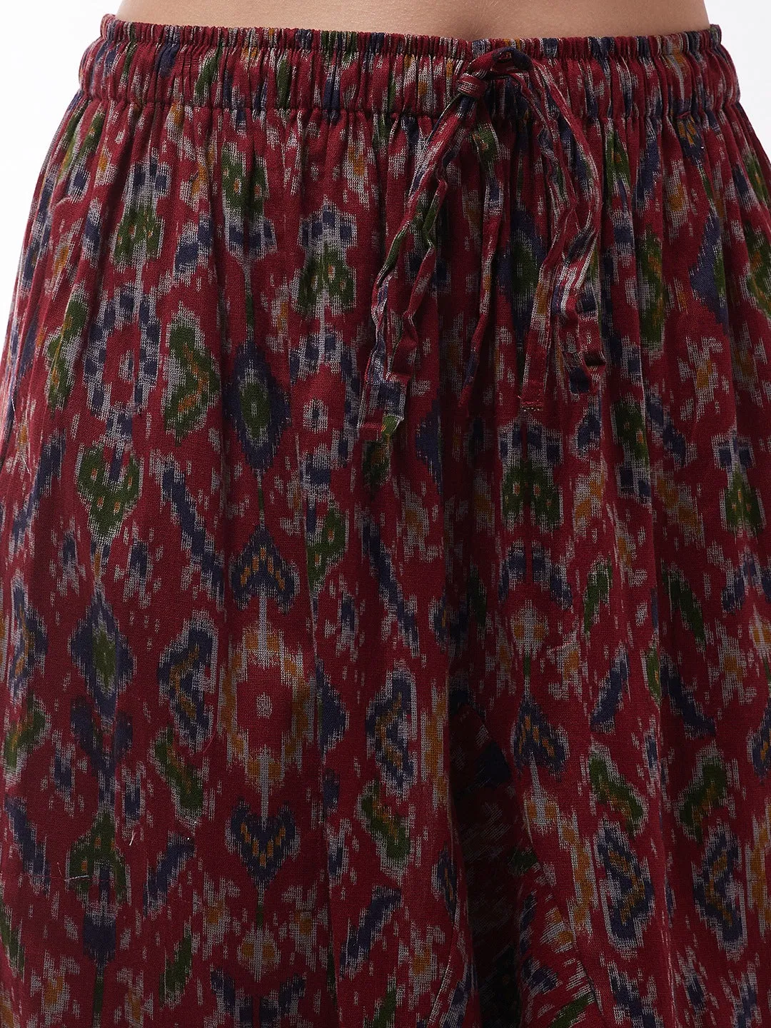 Abstract Ikkat Print Harem Pant