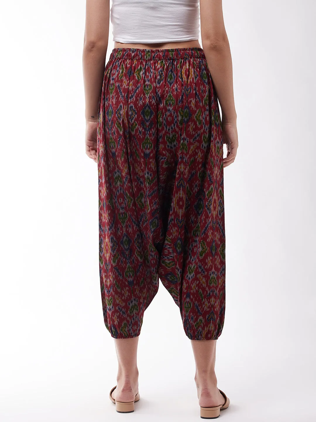 Abstract Ikkat Print Harem Pant