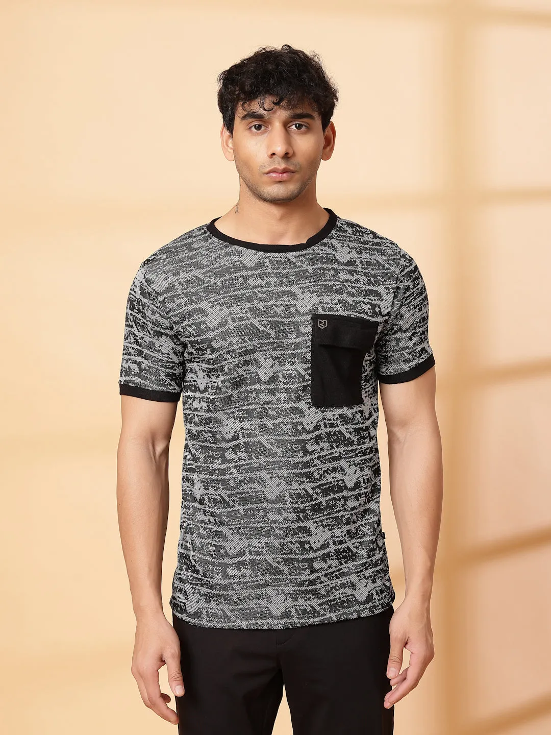 Abstract Jacquard T-Shirt
