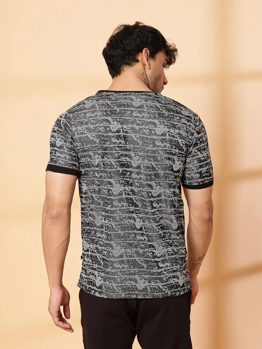 Abstract Jacquard T-Shirt