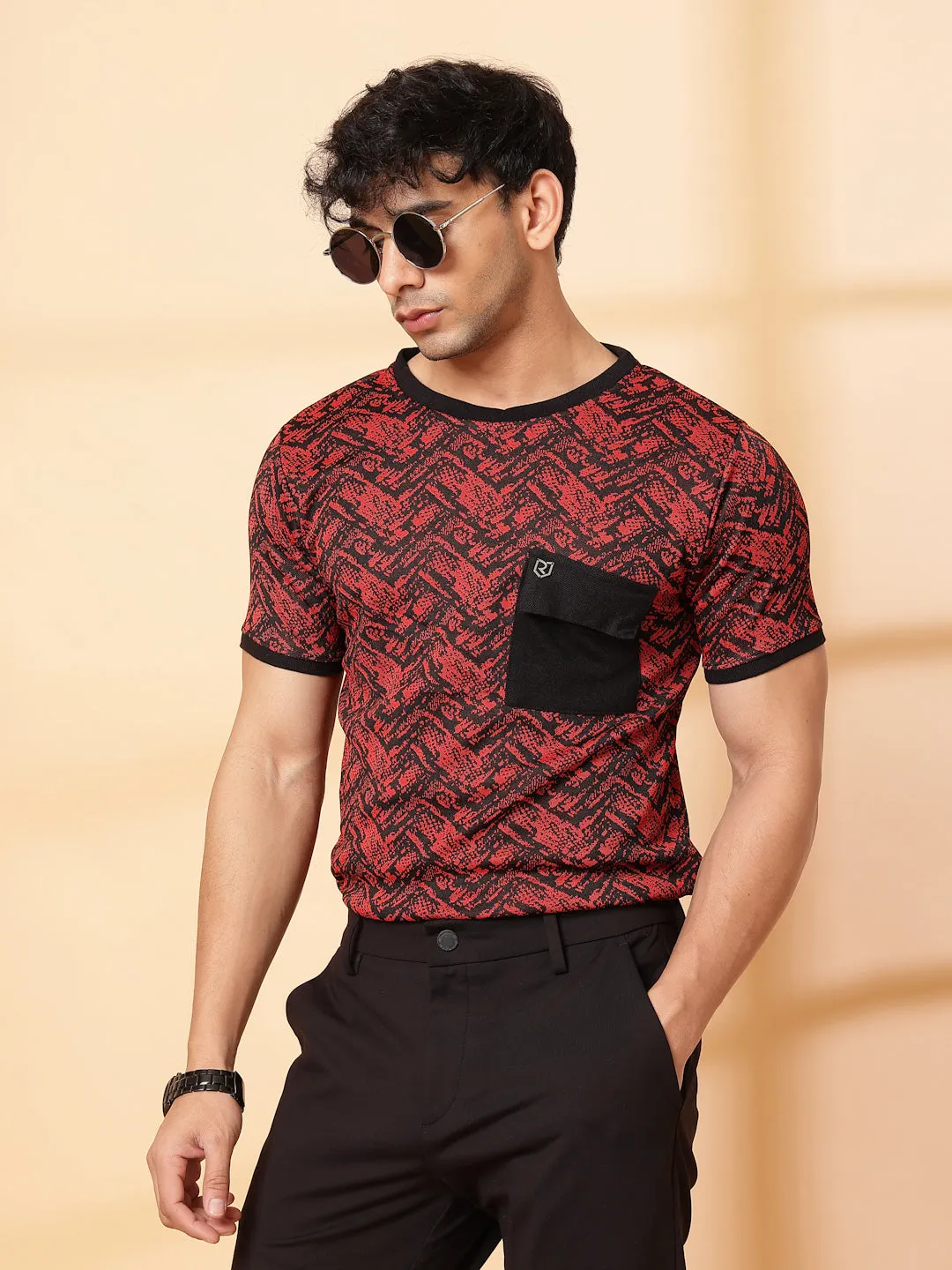 Abstract Jacquard T-Shirt