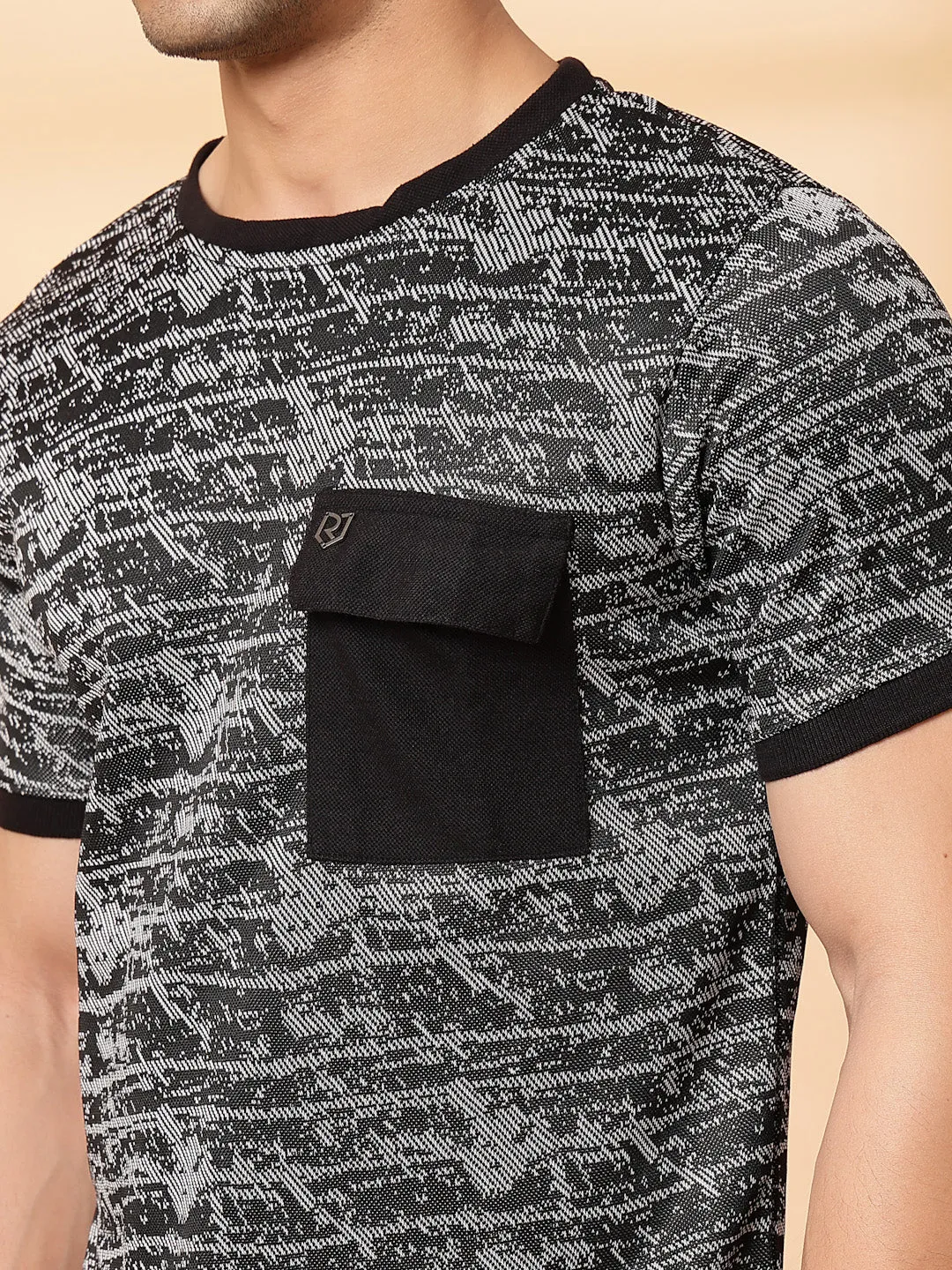 Abstract Jacquard T-Shirt