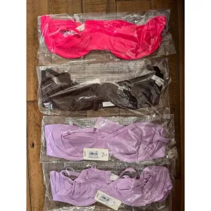 AEIRE Mesh Smoothez Bra's 36 B Full Coverage unlined underwire 4 Pack, 3-Colors