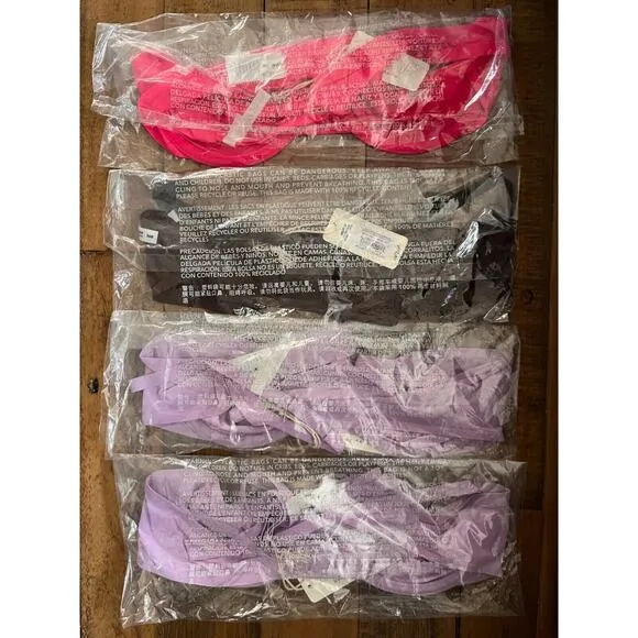 AEIRE Mesh Smoothez Bra's 36 B Full Coverage unlined underwire 4 Pack, 3-Colors