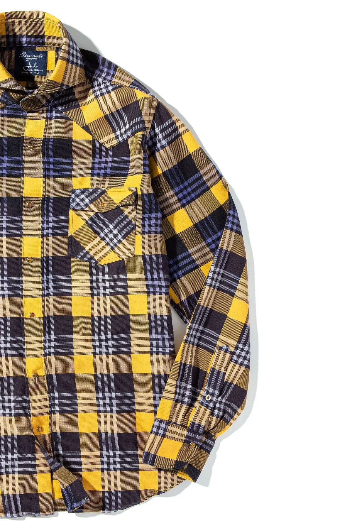 Altai Brushed Cotton Check In Yellow