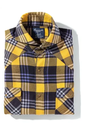 Altai Brushed Cotton Check In Yellow