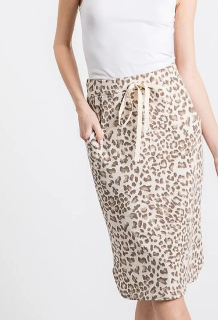 Animal Instinct Skirt in Mocha
