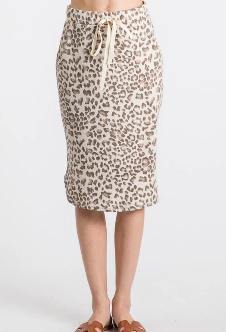 Animal Instinct Skirt in Mocha