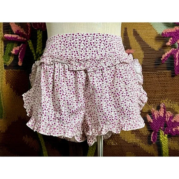 Anthropologie Ruffle Pajama Shorts L