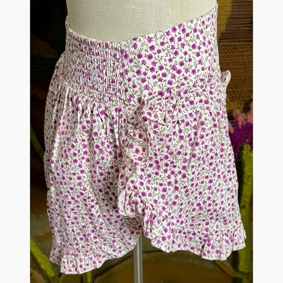 Anthropologie Ruffle Pajama Shorts L