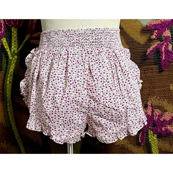 Anthropologie Ruffle Pajama Shorts L