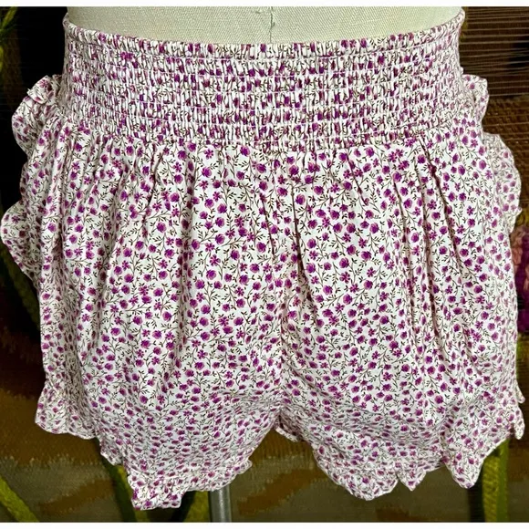 Anthropologie Ruffle Pajama Shorts L