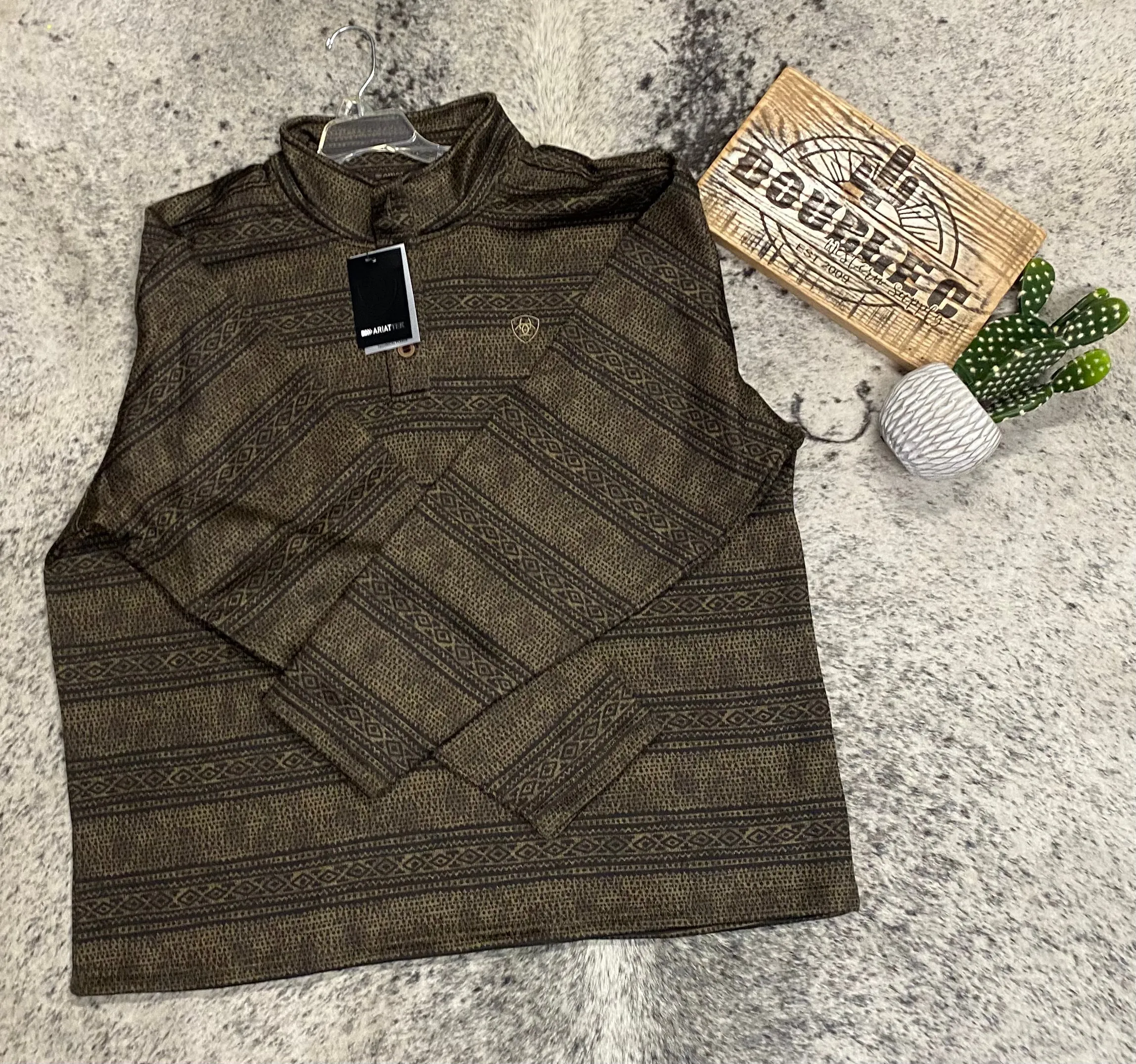 Ariat Wesley Sweater - Brown Southwest Serape