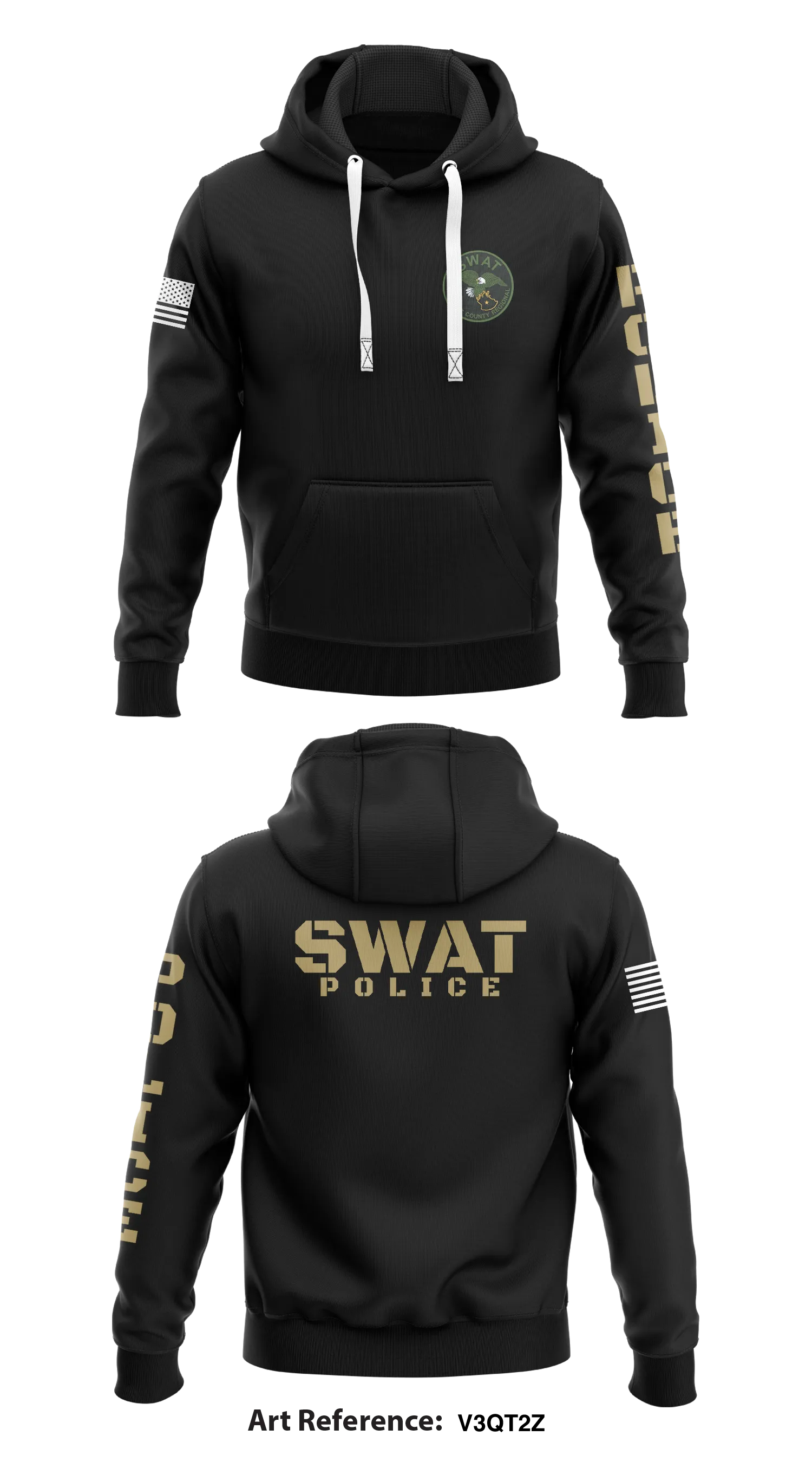 Atlantic County SWAT Store 1  Core Men's Hooded Performance Sweatshirt - V3QT2z