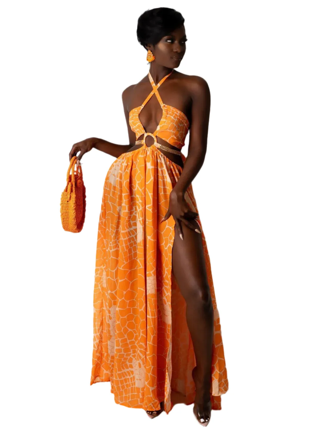 Aurelia – Radiant Women’s Floral Halterneck Dress