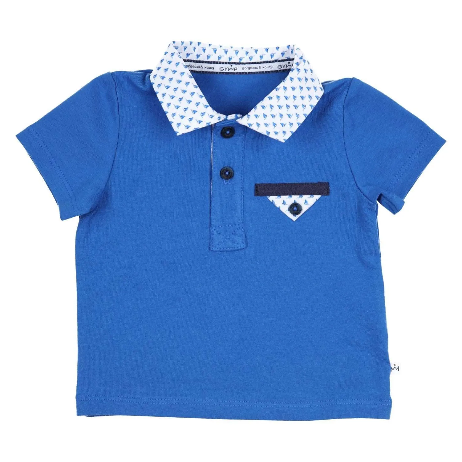 Baby Boys Royal Blue Short Sleeved Shirt