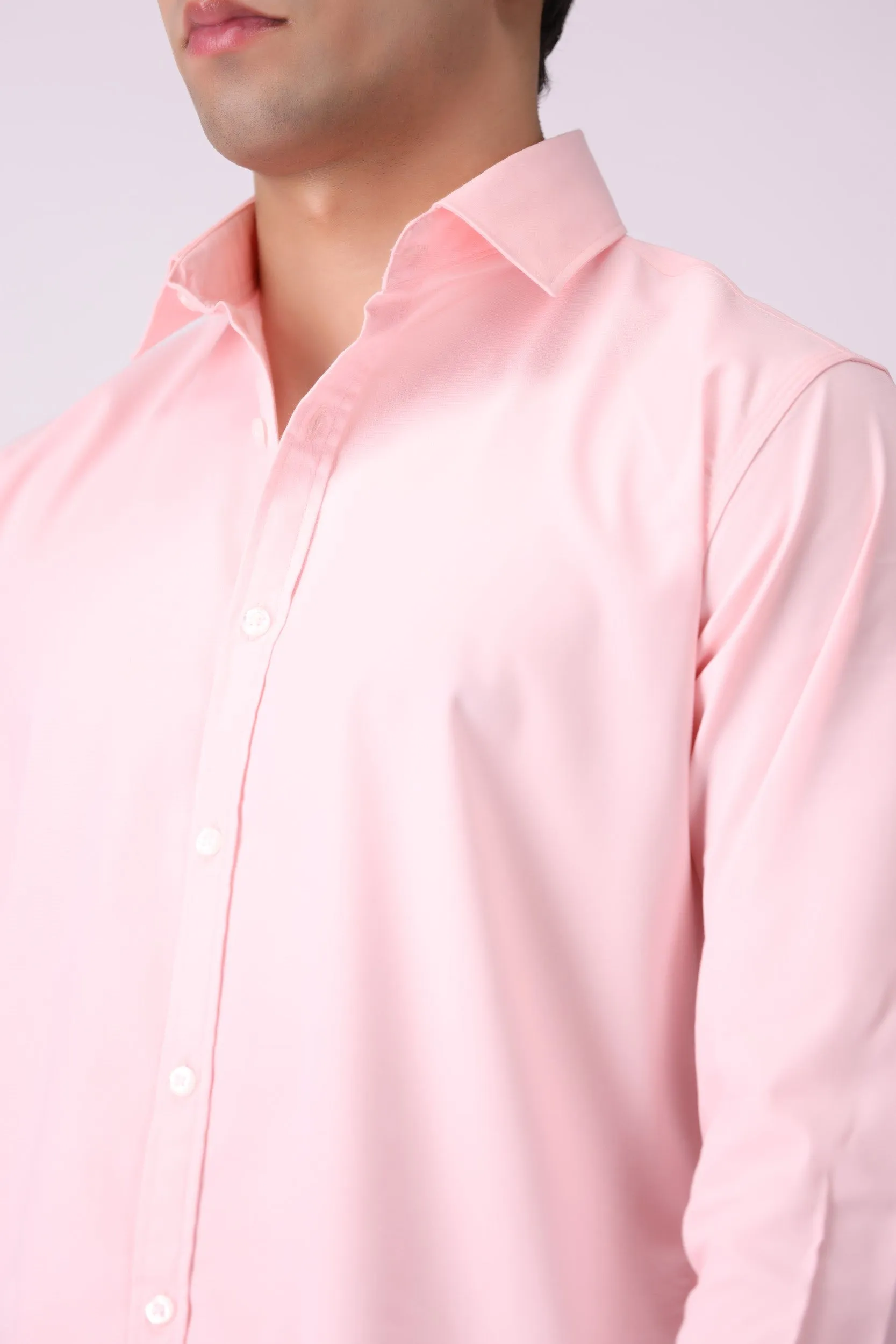 BabyPink SlimFit Casual Shirt