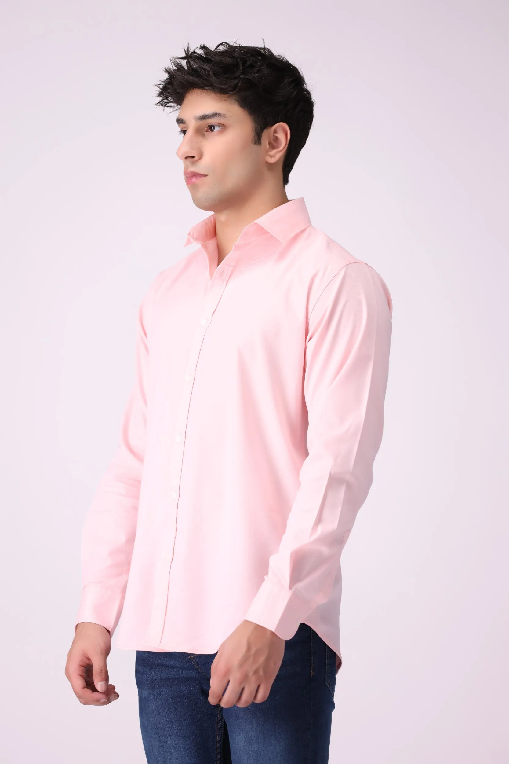 BabyPink SlimFit Casual Shirt