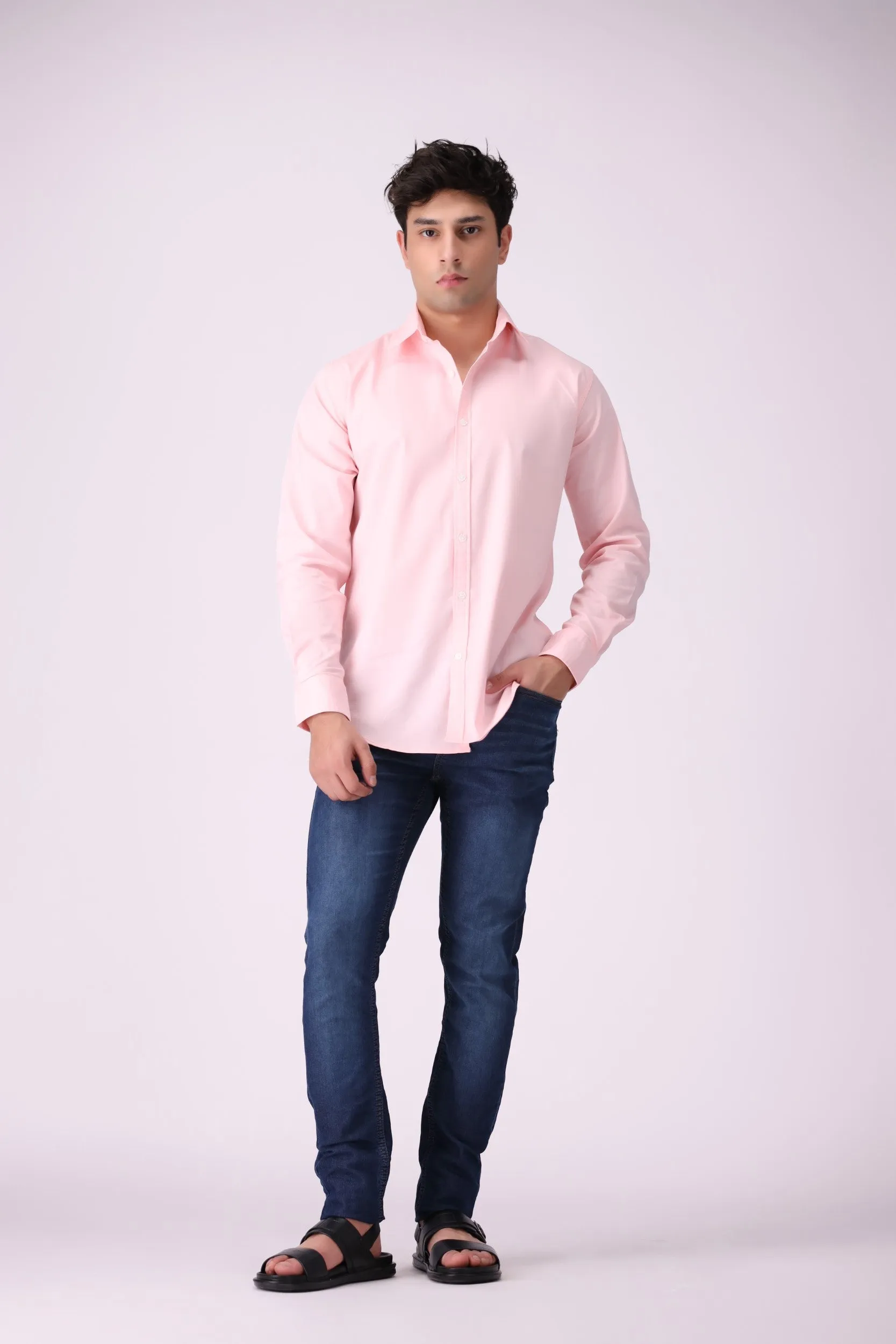 BabyPink SlimFit Casual Shirt