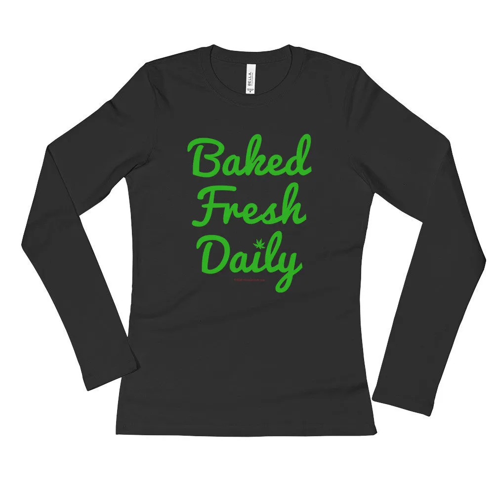 Baked Fresh Daily Fitted Long Sleeve T-Shirt