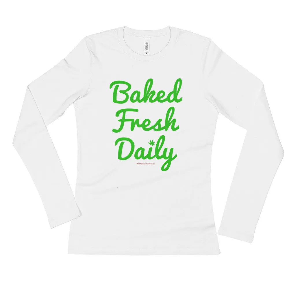 Baked Fresh Daily Fitted Long Sleeve T-Shirt
