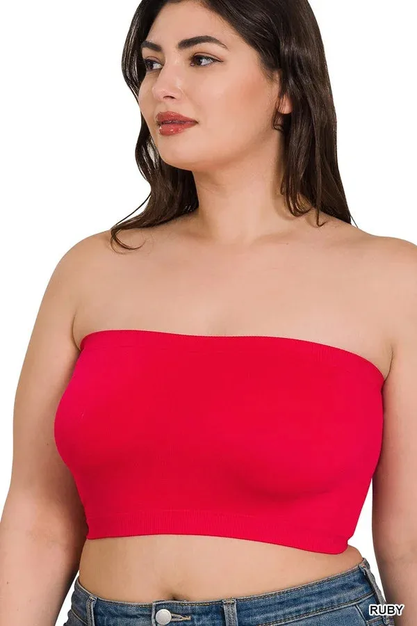 Bandeau 8" Red Plus Size/DD 