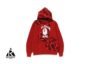 BAPE College Cutting Hoodie "Red"