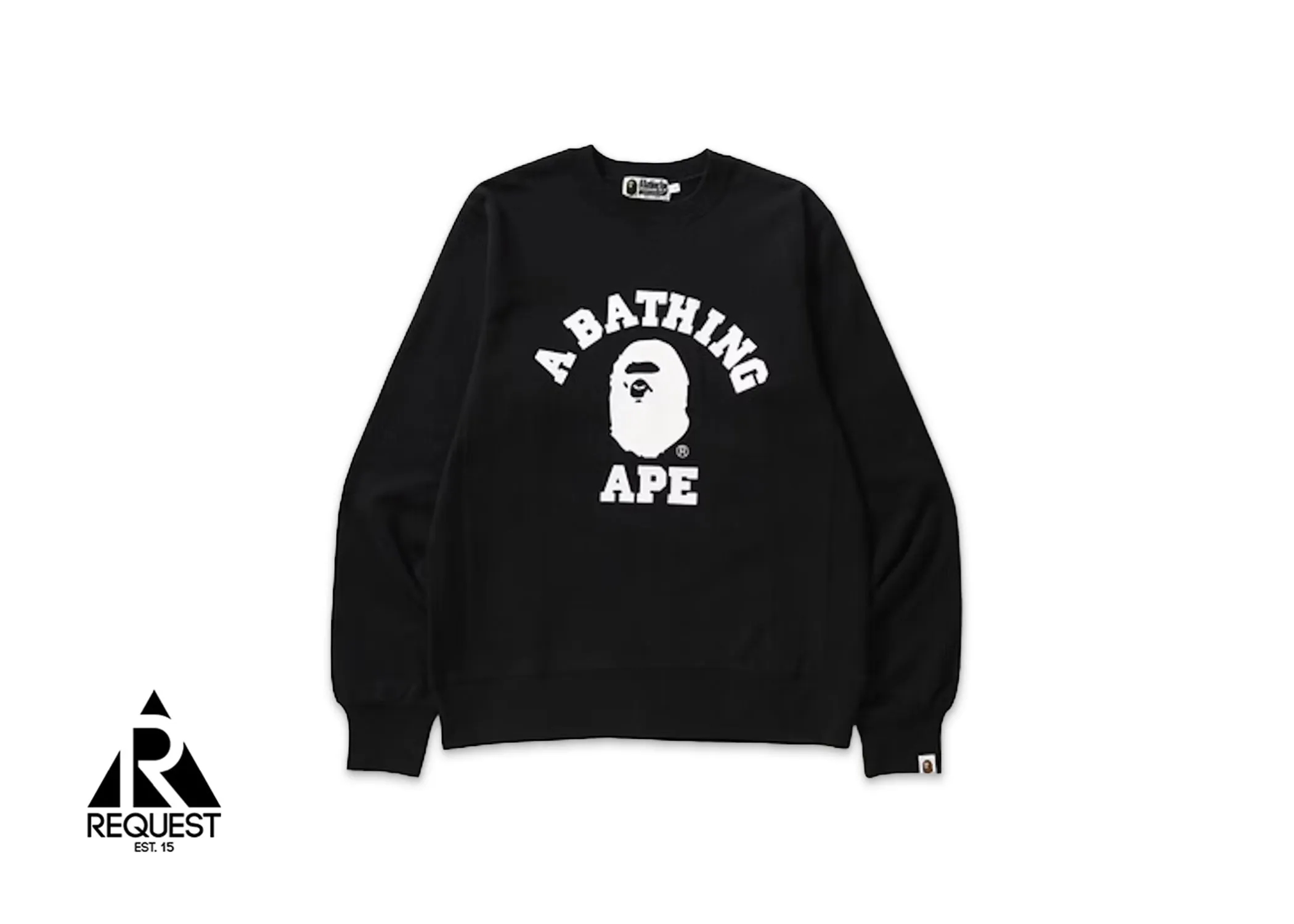 BAPE College Logo Crewneck "Black"