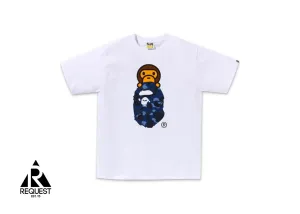 BAPE Color Camo Milo On Bape Head Tee (SS24) “White/Navy”