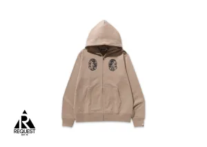 BAPE Japan Souvenir Zip Up Hoodie "Beige"