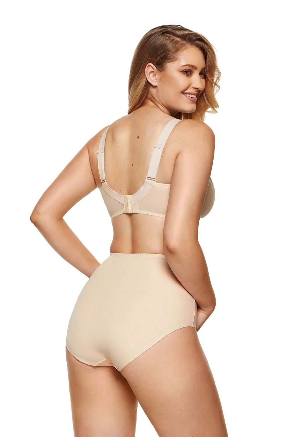 Beige Soft Cup Bra – Comfortable Full Coverage Lingerie with Light Support