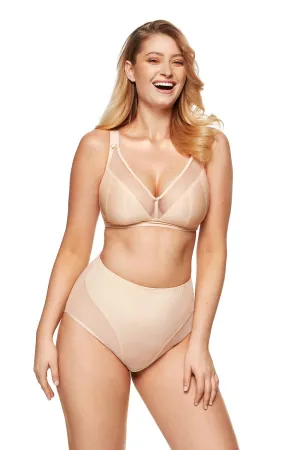 Beige Soft Cup Bra – Comfortable Full Coverage Lingerie with Light Support