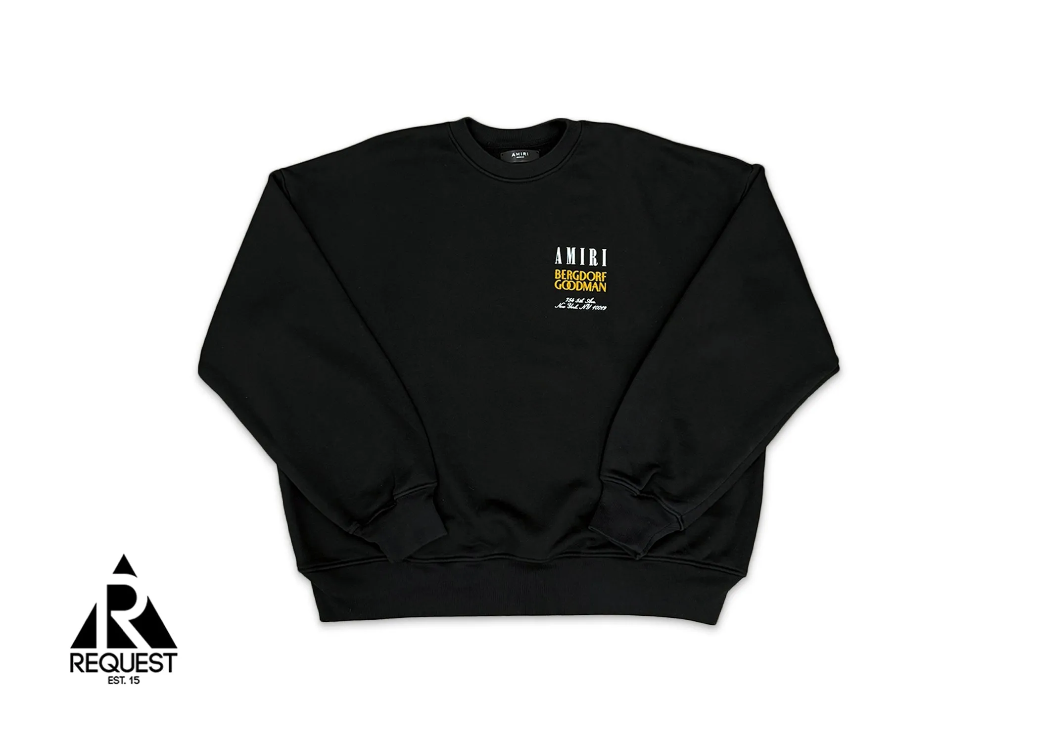 Bergdorf Goodman Logo Crewneck Sweatshirt "Black"