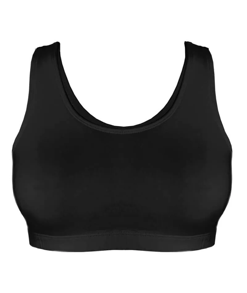 Bestform Tank Style Sports Bra 3 Pack - White/Heather Grey/Black