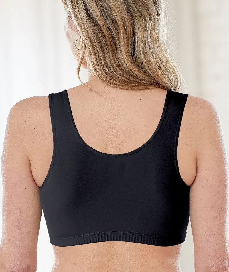 Bestform Tank Style Sports Bra 3 Pack - White/Heather Grey/Black
