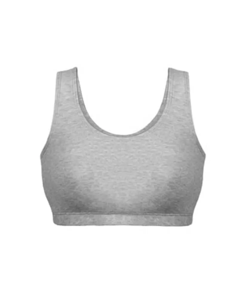 Bestform Tank Style Sports Bra 3 Pack - White/Heather Grey/Black