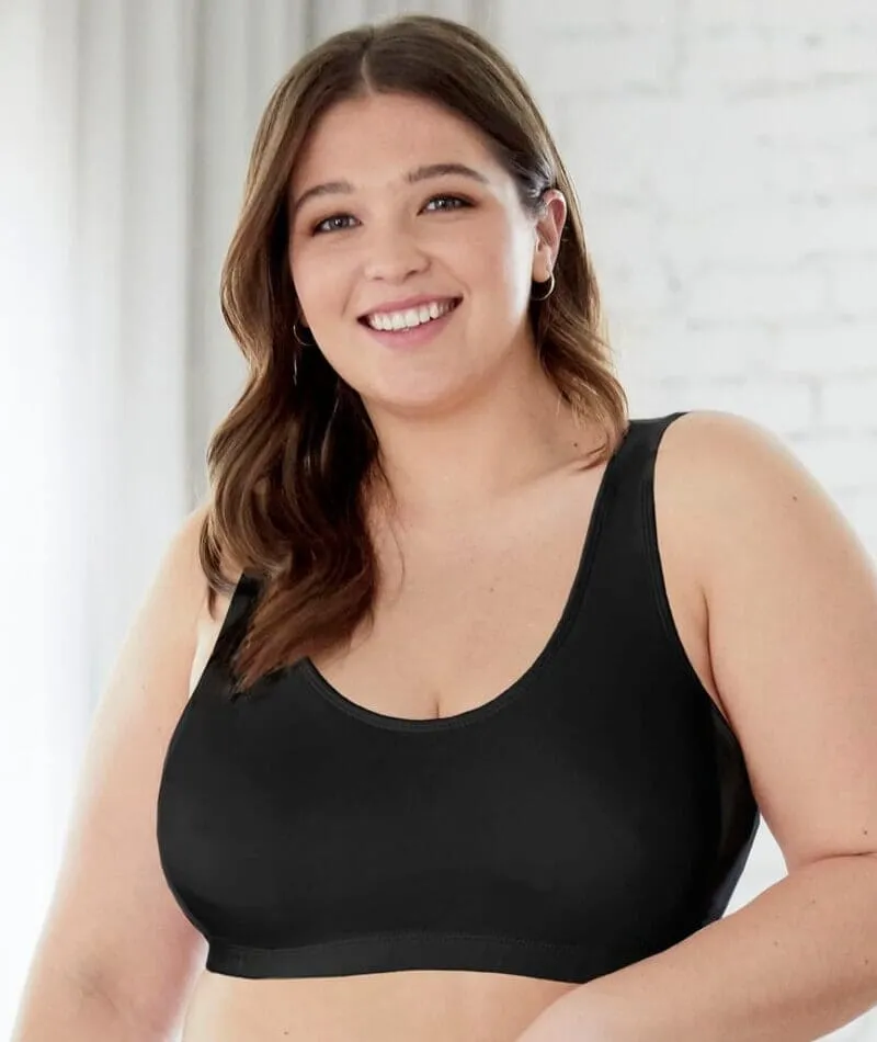 Bestform Tank Style Sports Bra 3 Pack - White/Heather Grey/Black