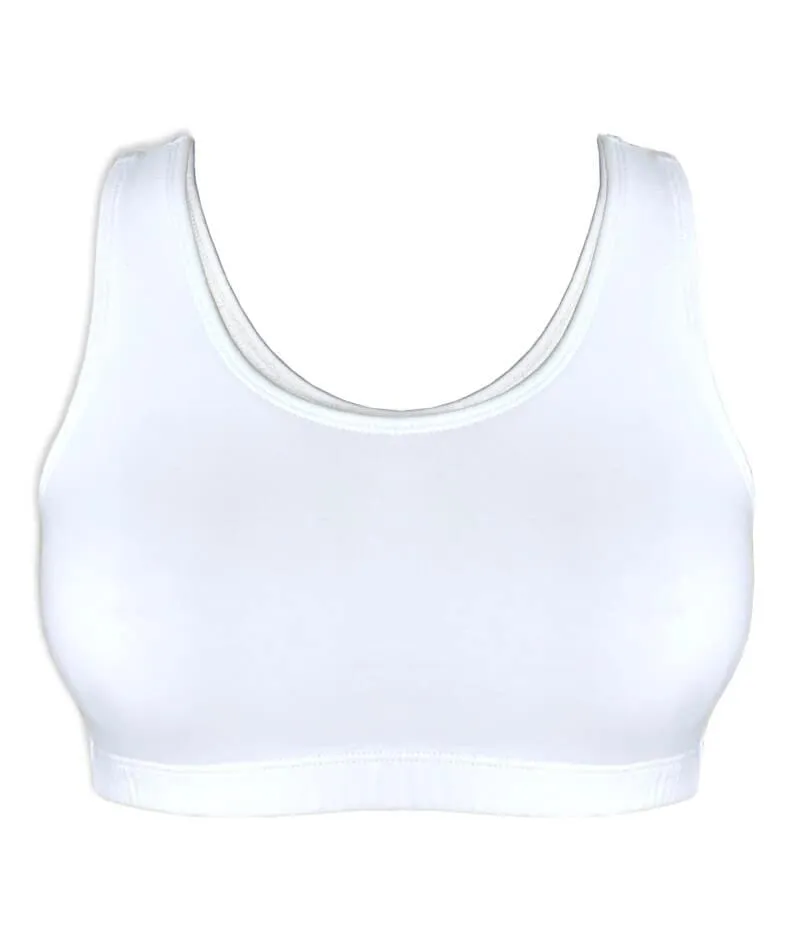 Bestform Tank Style Sports Bra 3 Pack - White/Heather Grey/Black