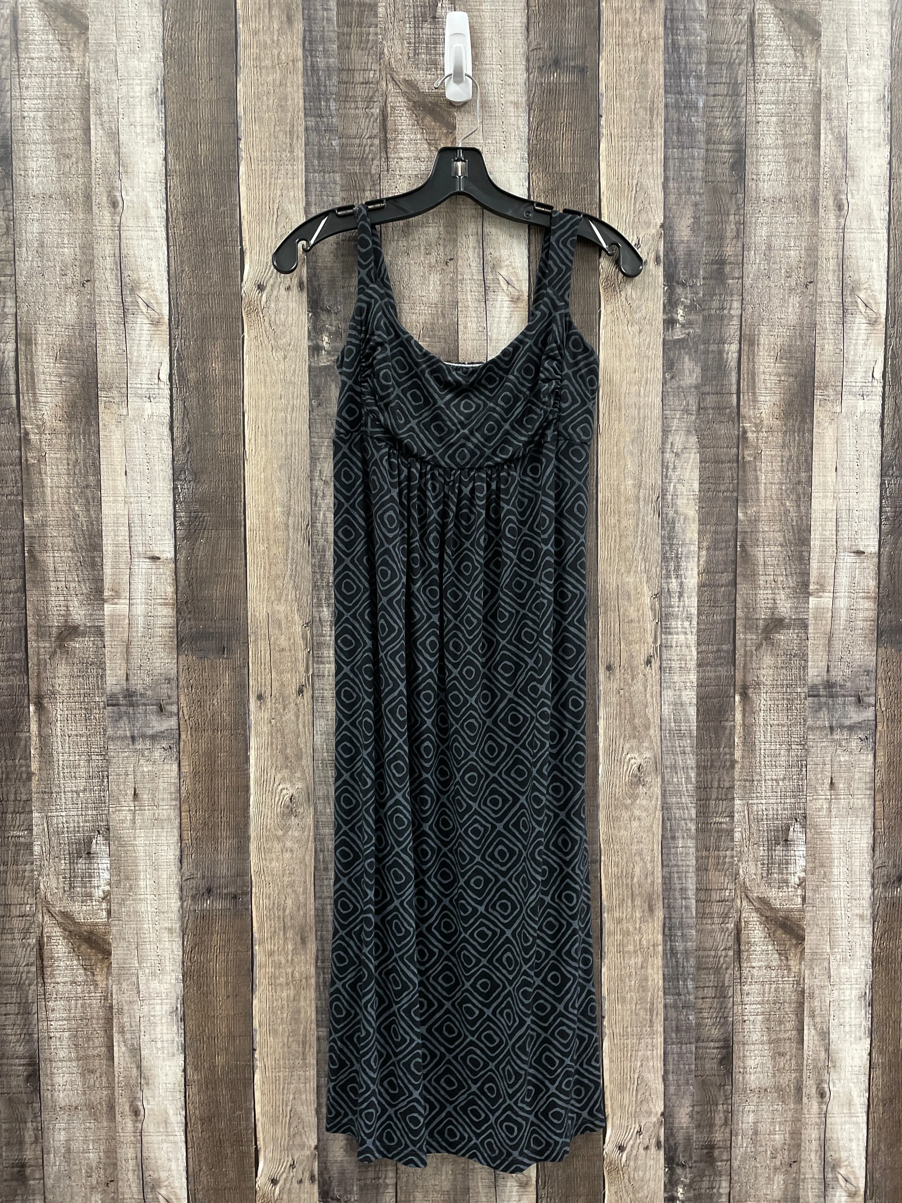 Black Dress Casual Midi Fresh Produce, Size Xs