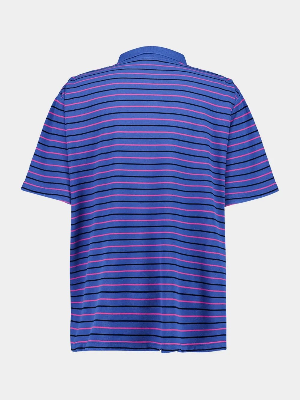 Blue Laurel Classic Pique Stripes Polo Shirt