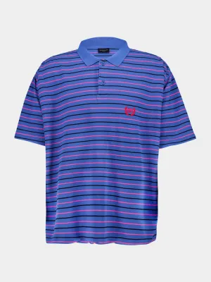 Blue Laurel Classic Pique Stripes Polo Shirt