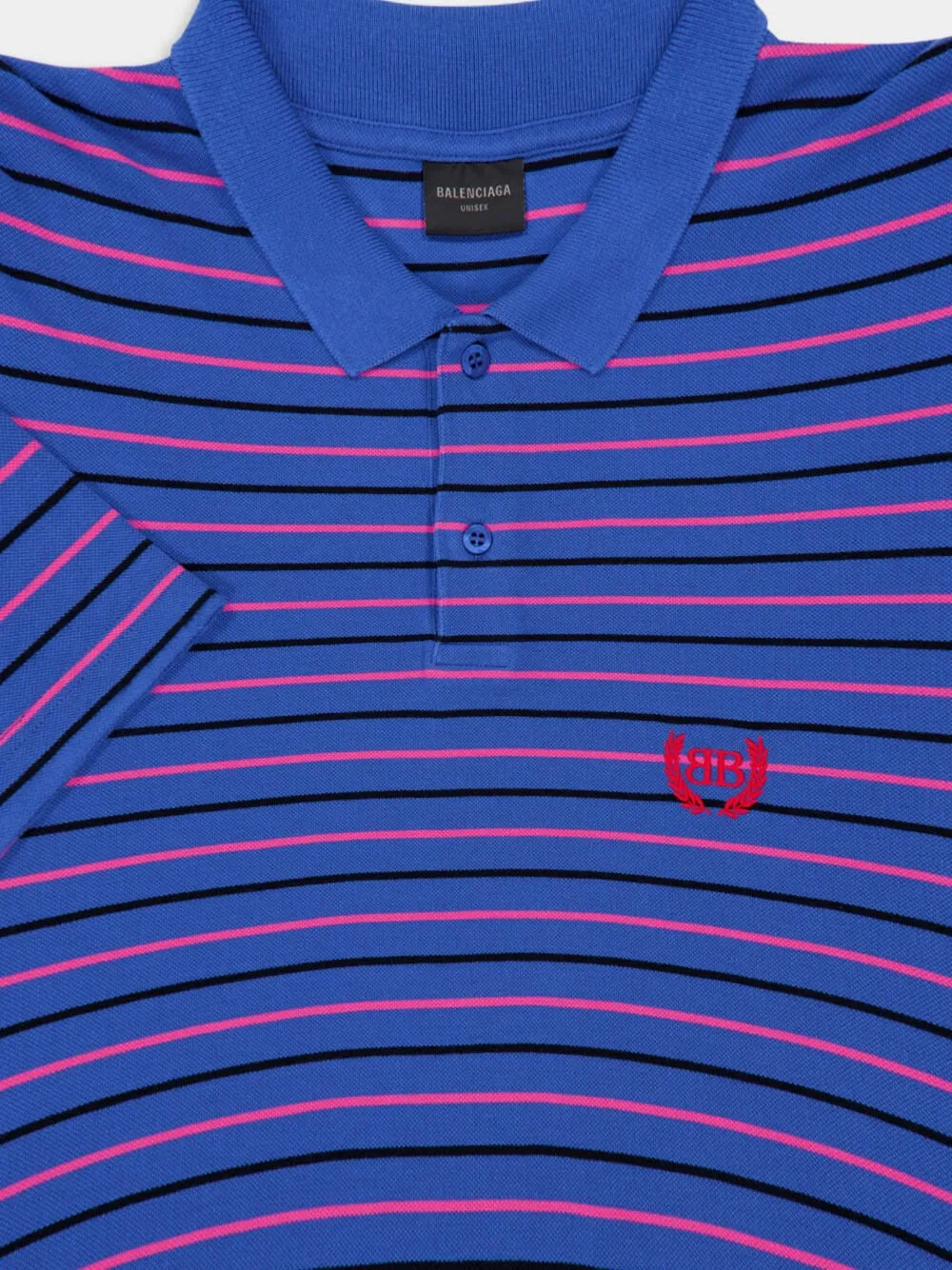 Blue Laurel Classic Pique Stripes Polo Shirt